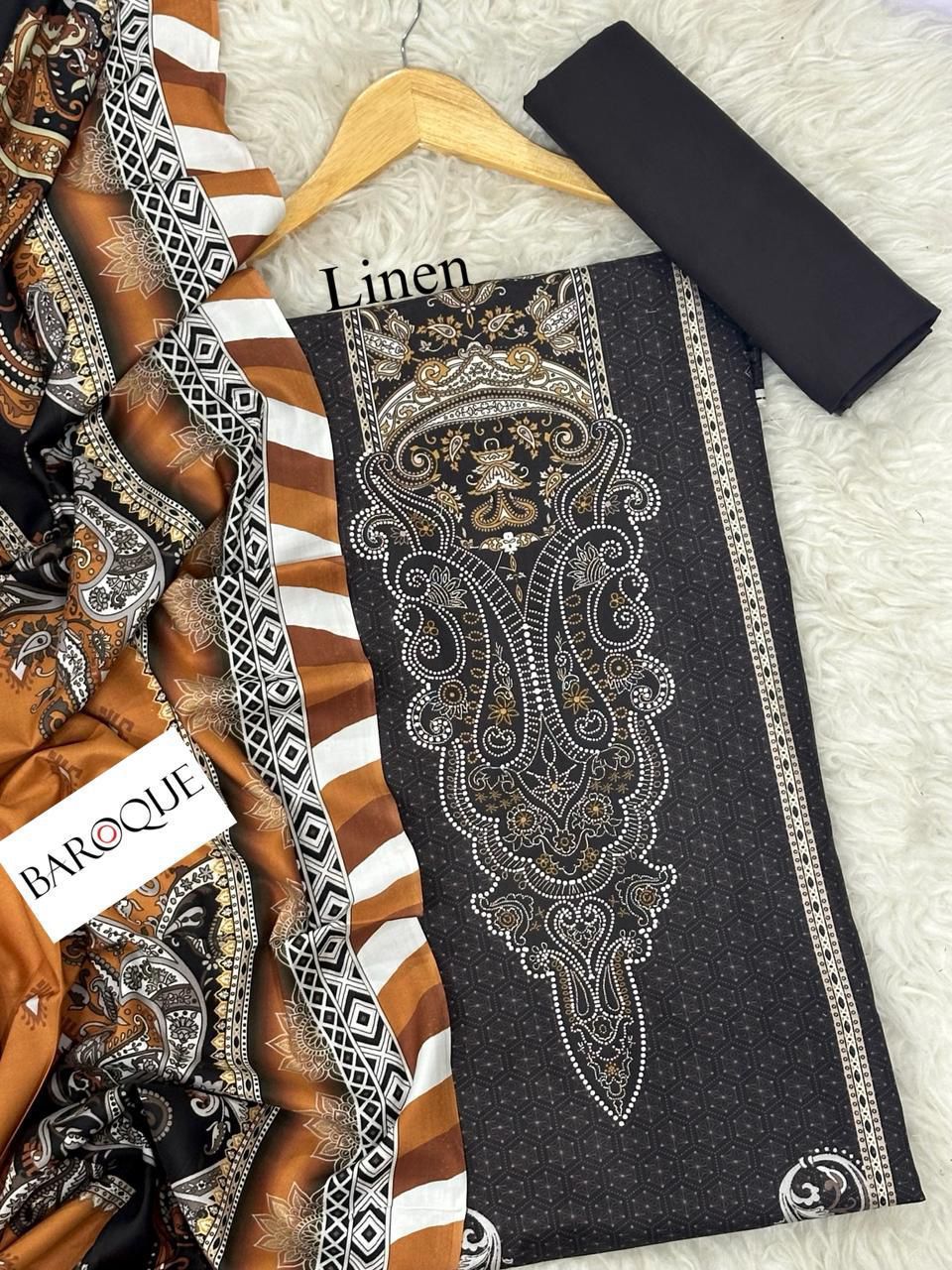 3 Piece | Unstitched Linen | Winter 25'