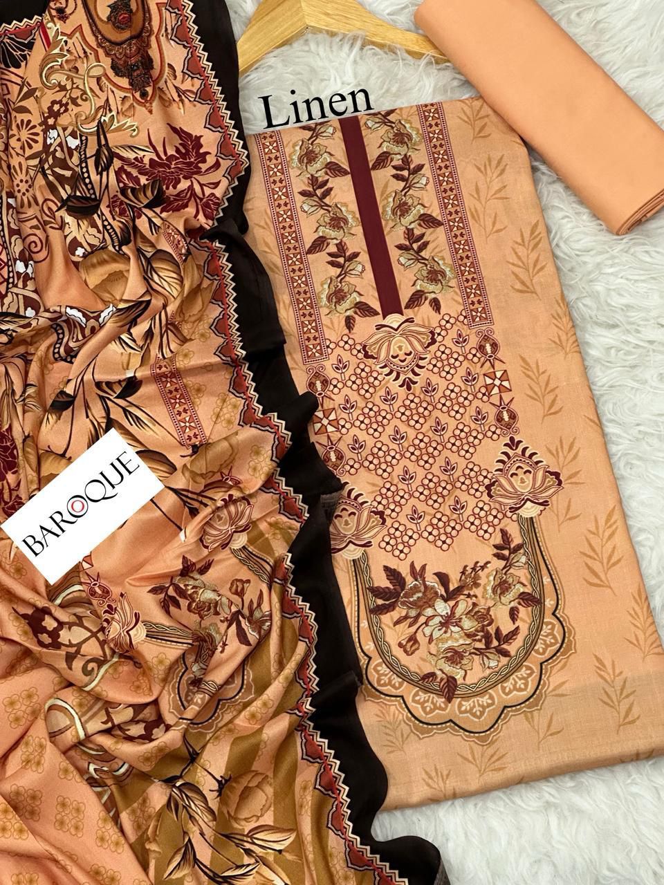 3 Piece | Unstitched Linen | Winter 25'