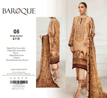 3 Piece | Unstitched Linen | Winter 25'