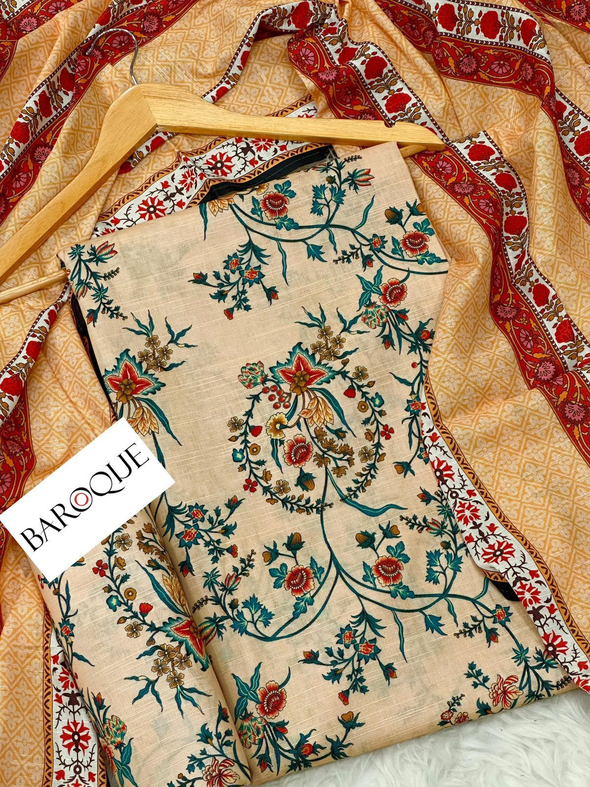 Buy Premium Khaddar 3-Piece Suit – Digital Print Winter Collection 2025