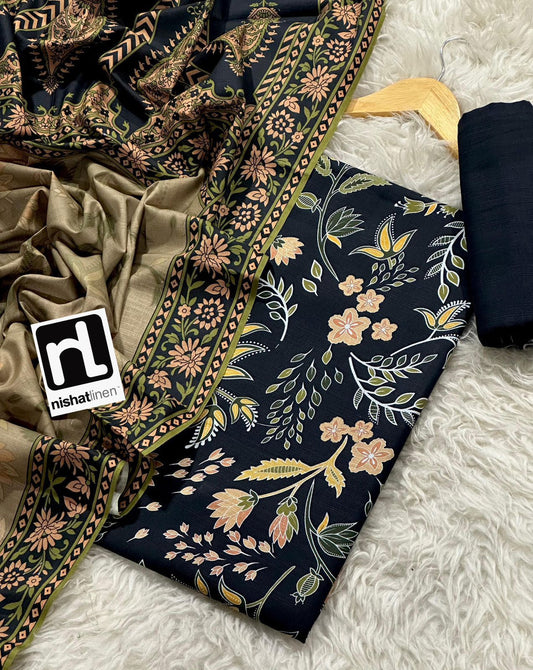 Buy Premium Khaddar 3-Piece Suit – Digital Print Winter Collection 2025